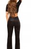 PANTALONI / BLUGI - Pantaloni din catifea Velvet-Glitter Black
