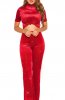 BLUZE - Bluza din catifea Velvet-Glitter Bordeaux