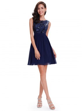 Rochie cocktail Marie Navi din Colectia de ROCHII DE SEARA
