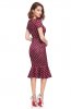 ROCHII RETRO - Rochie cu buline Kristine Burgundi