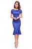 ROCHII RETRO - Rochie cu buline Kristine Blue