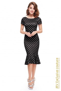 Rochie cu buline Kristine Black - Magazin online haine de dama Fashion