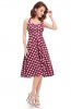 ROCHII RETRO - Rochie cu buline Naya Burgundi
