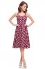 ROCHII RETRO - Rochie cu buline Naya Burgundi