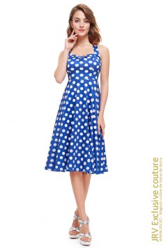 Rochie cu buline Naya Blue - Magazin online haine de dama Fashion