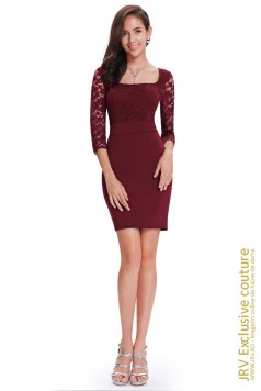 Rochie cocktail Victoria Burgundi - Magazin online haine de dama Fashion