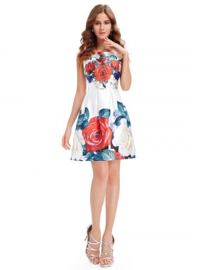 Rochie eleganta Red Roses din Colectia de ROCHII DE SEARA