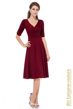Rochie retro Yrina Burgundy - Magazin online haine de dama Fashion