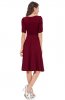 ROCHII ELEGANTE - Rochie retro Yrina Burgundy