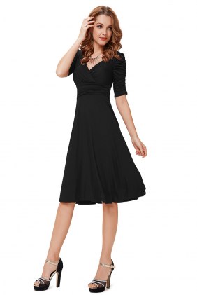Rochie retro Yrina Black din Colectia de ROCHII RETRO
