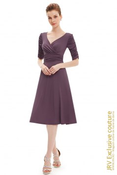 Rochie retro Yrina Deep Lila - Magazin online haine de dama Fashion