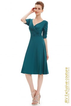 Rochie retro Yrina Deep Turquoise - Magazin online haine de dama Fashion