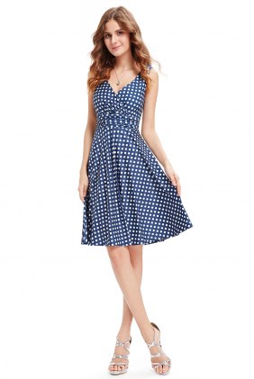 Rochie cu buline Kyra din Colectia de ROCHII RETRO
