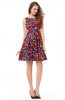 ROCHII RETRO - Rochie cocktail Jane Navi-Red