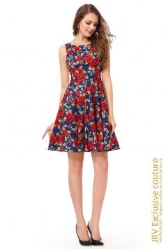 Rochie cocktail Jane Navi-Red - Magazin online haine de dama Fashion