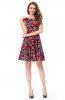 ROCHII RETRO - Rochie cocktail Jane Navi-Red