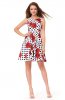 ROCHII RETRO - Rochie cocktail Jane White-Red