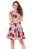 ROCHII RETRO - Rochie cocktail Jane White-Red