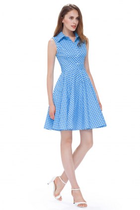 Rochie cu buline Mevina din Colectia de ROCHII RETRO