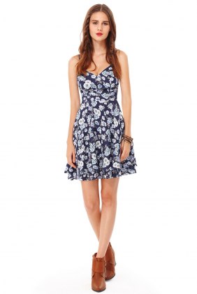 Rochie hippie Hozai Dark Blue din Colectia de ROCHII RETRO