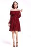 ROCHII RETRO - Rochie retro din dantela Wakeel Burgundi