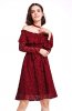ROCHII RETRO - Rochie retro din dantela Wakeel Burgundi