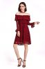 ROCHII RETRO - Rochie retro din dantela Wakeel Burgundi