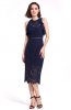 ROCHII RETRO - Rochie retro din dantela Marwan Blue