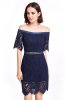 ROCHII RETRO - Rochie retro din dantela Mymar Blue