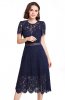 ROCHII ELEGANTE - Rochie retro din dantela Munafy Blue