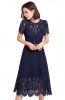 ROCHII ELEGANTE - Rochie retro din dantela Munafy Blue