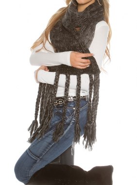 Esarfa Ayne Black din Colectia de esarfe / fulare JRV.ro
