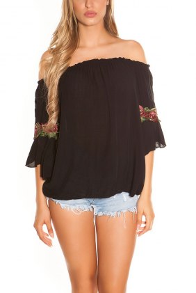 Top Korelya Black din Colectia de BLUZE