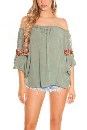 Top Korelya Khaki din Colectia de BLUZE