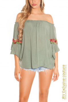 Top Korelya Khaki - Magazin online haine de dama Fashion