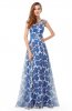 ROCHII DE SEARA - Rochie eleganta Jenya Blue-White