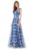 ROCHII DE SEARA - Rochie eleganta Jenya Blue-White