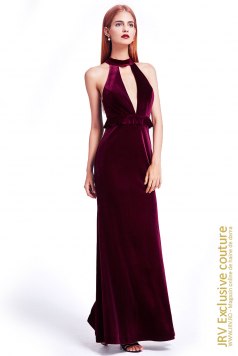 Rochie de catifea Majdy Burgundi - Magazin online haine de dama Fashion