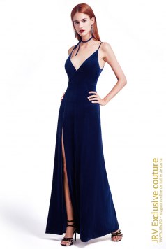 Rochie de catifea Sedryne Dark Blue - Magazin online haine de dama Fashion