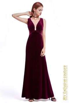 Rochie de catifea Manzar Burgundi - Magazin online haine de dama Fashion