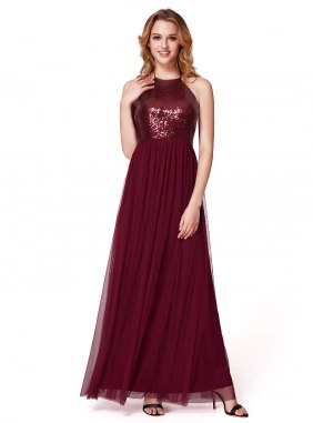 Rochie de ocazie Madany Burgundi din Colectia de ROCHII DE SEARA