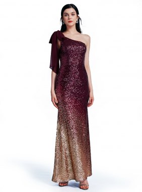 Rochie de ocazie cu paiete Kaya Burgundy din Colectia de ROCHII DE SEARA