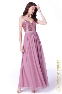 Rochie eleganta cu paiete Ynga Sweet Pink - Magazin online haine de dama Fashion
