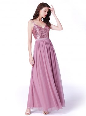 Rochie eleganta cu paiete Ynga Sweet Pink din Colectia de ROCHII DE SEARA