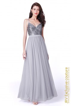 Rochie eleganta cu paiete Ynga Silver - Magazin online haine de dama Fashion