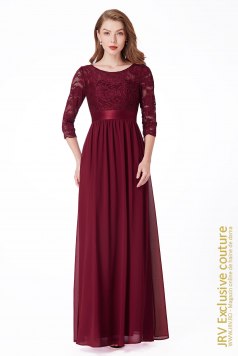 Rochie de seara Yvonne Lace Burgundi - Magazin online haine de dama Fashion