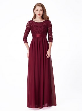 Rochie de seara Yvonne Lace Burgundi din Colectia de ROCHII DE SEARA