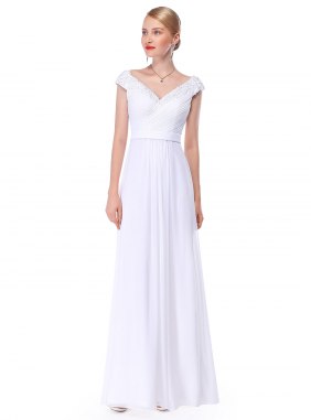 Rochie de seara Margot White din Colectia de ROCHII DE SEARA