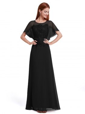 Rochie de seara Anemona Black din Colectia de ROCHII DE SEARA