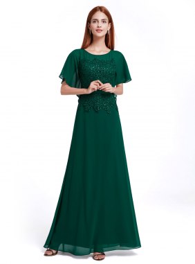 Rochie de seara Anemona Green din Colectia de ROCHII DE SEARA